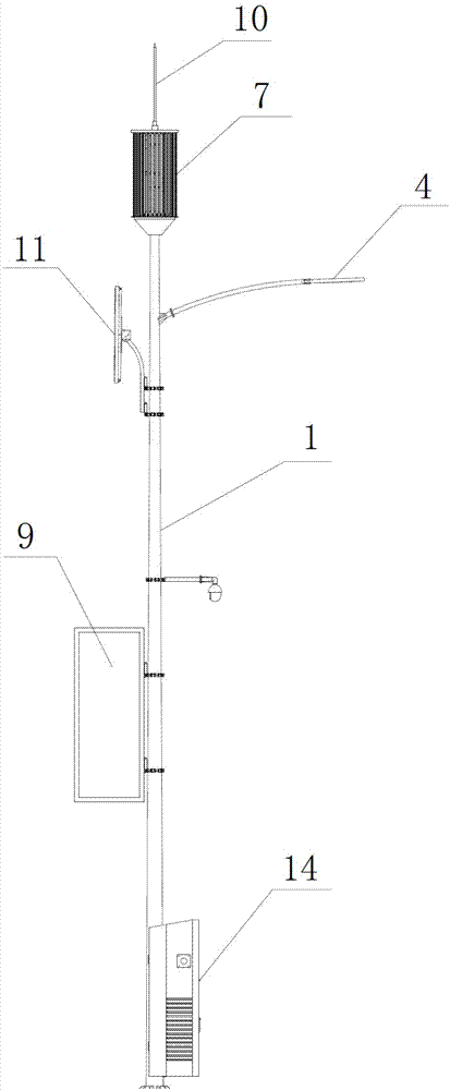 Intelligent streetlamp integrating WIFI hotspot function