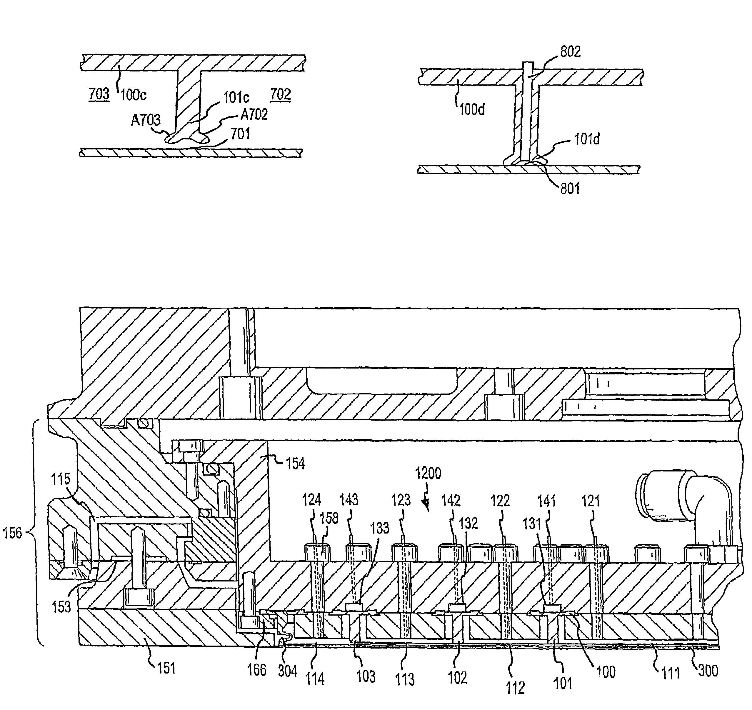 Work piece carrier with adjustable pressure zones and barriers and a method of planarizing a work piece