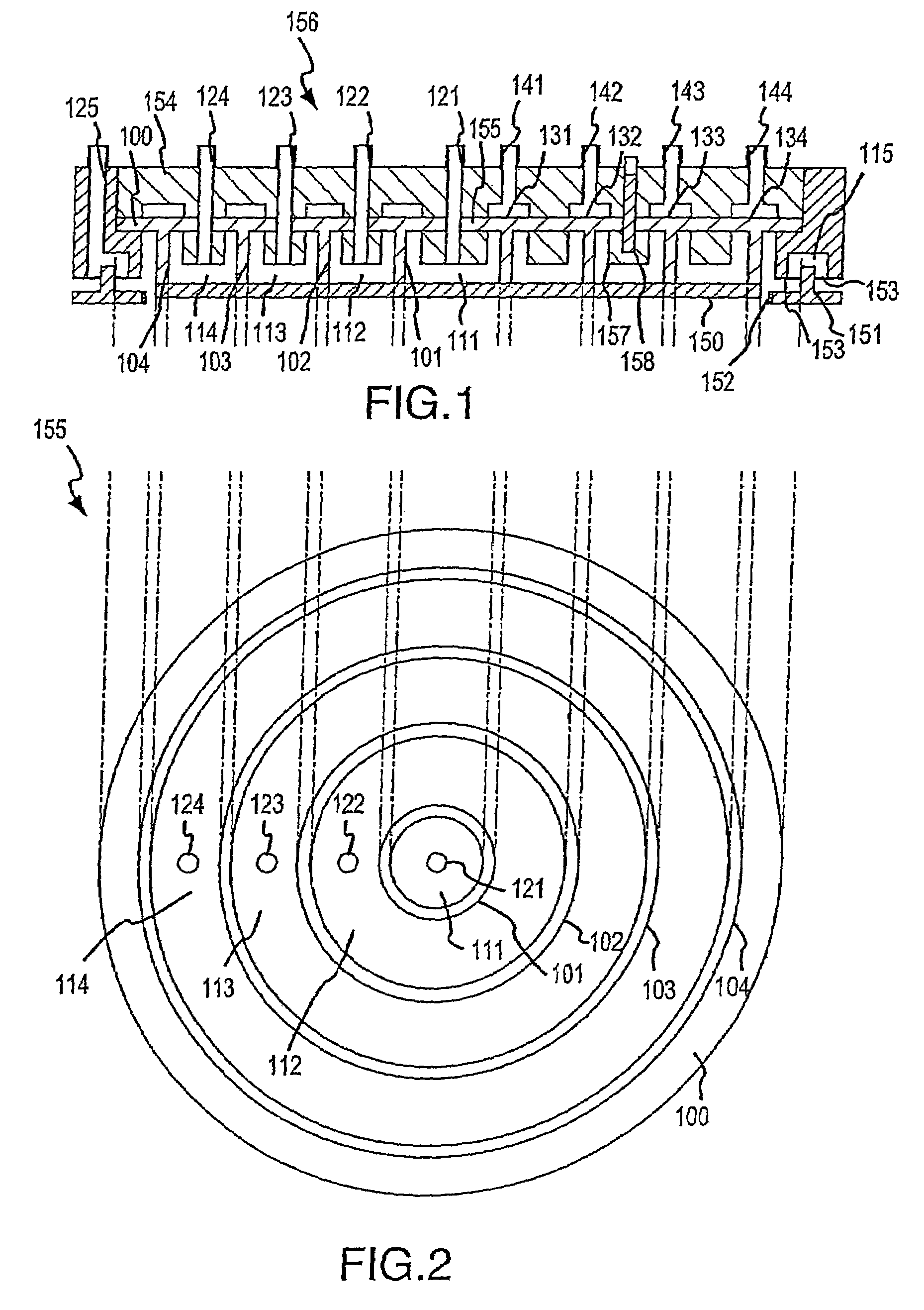 Work piece carrier with adjustable pressure zones and barriers and a method of planarizing a work piece