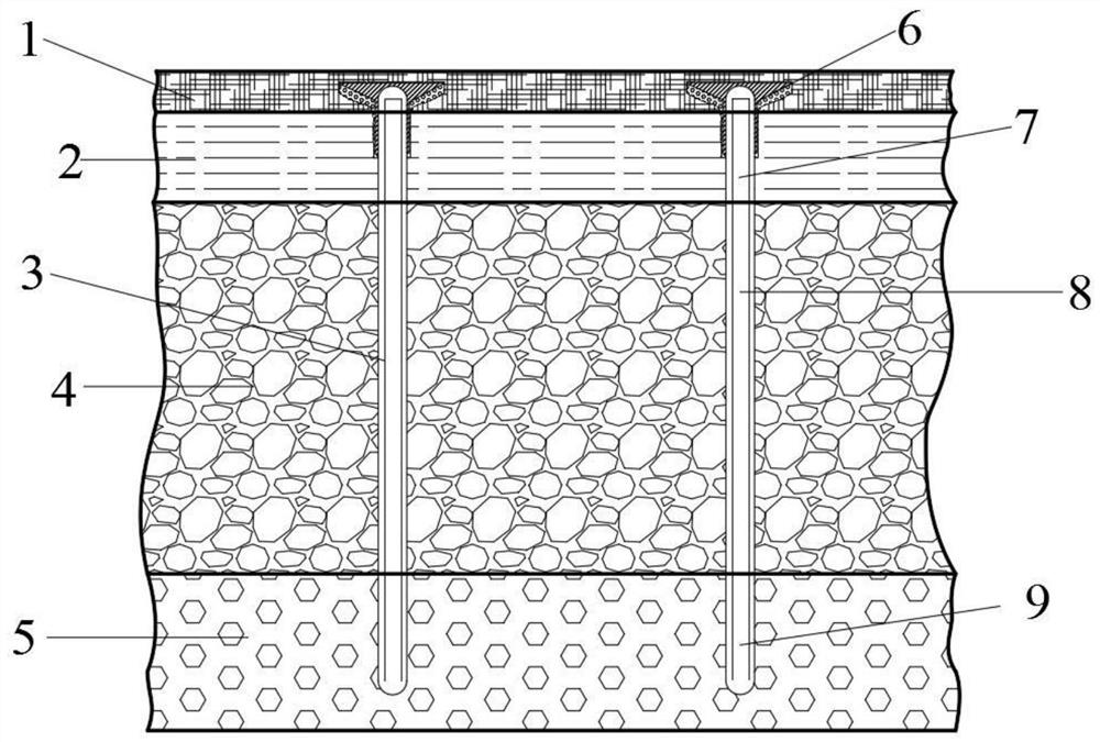 A kind of road snow melting system and construction method for the renovation of inorganic medium heat pipe road of old highway