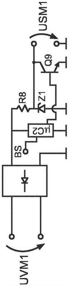 Circuit assembly for operating lighting means via master-slave system