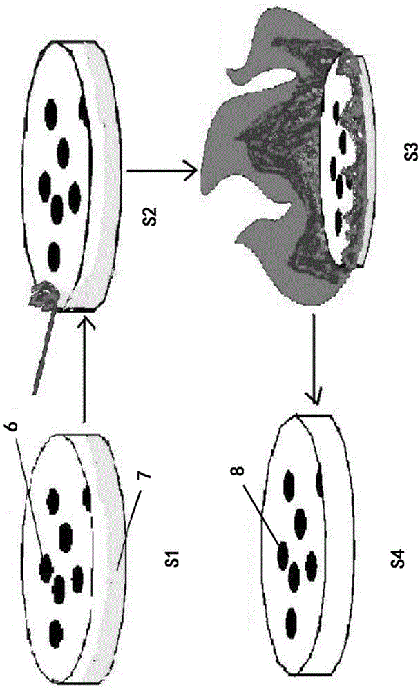 One-step method for flame soaking heat treatment modification of silicon electrode