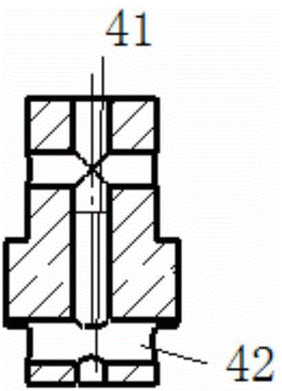 Hole inner wall side chamfer punching device