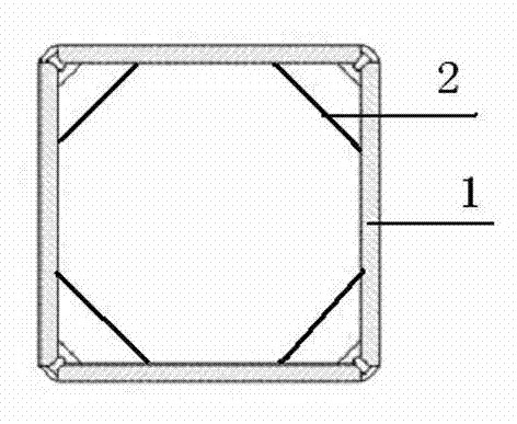 Small-section square girder and welding process thereof