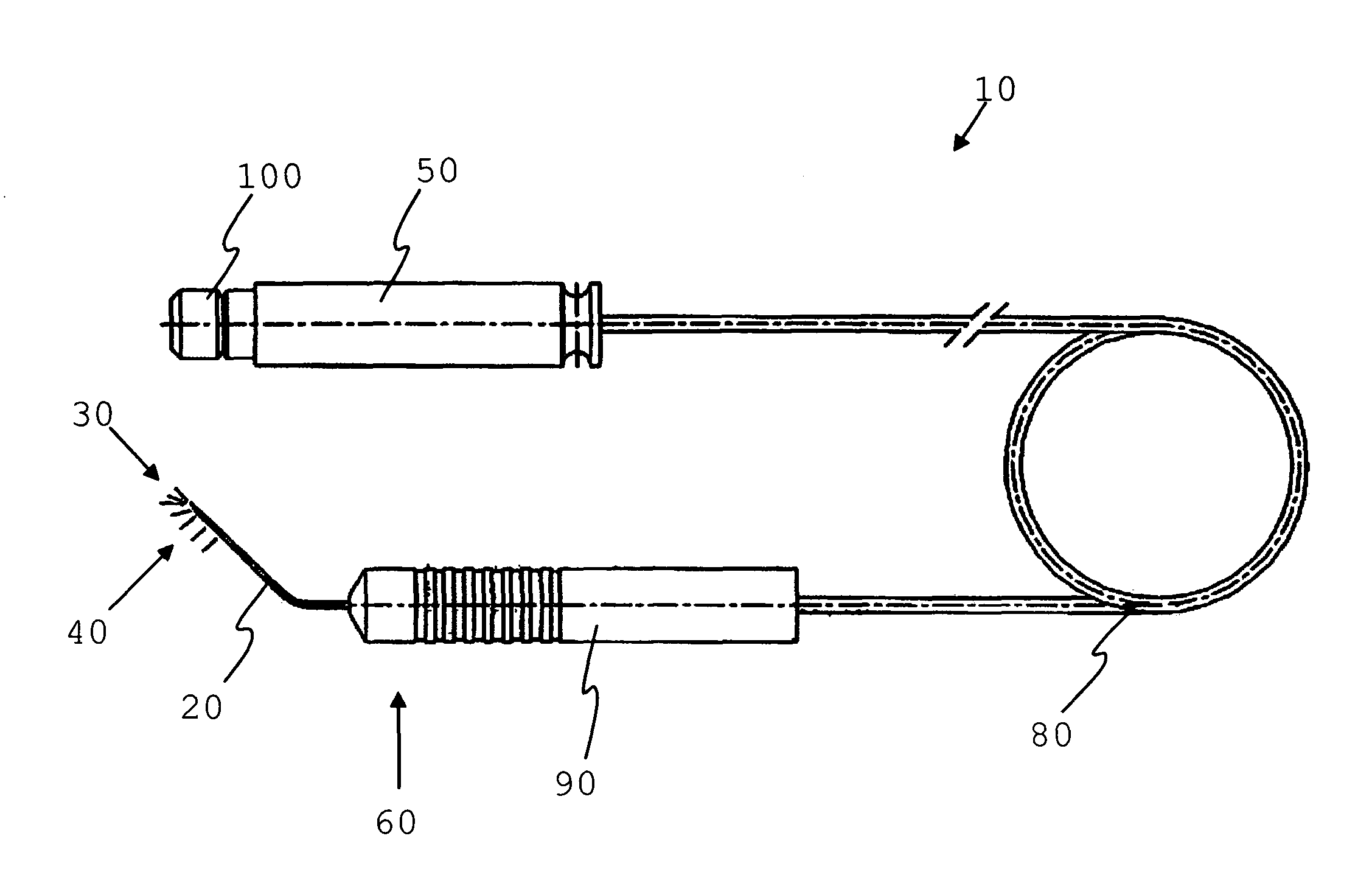 Shielded intraocular probe for improved illumination or therapeutic application of light