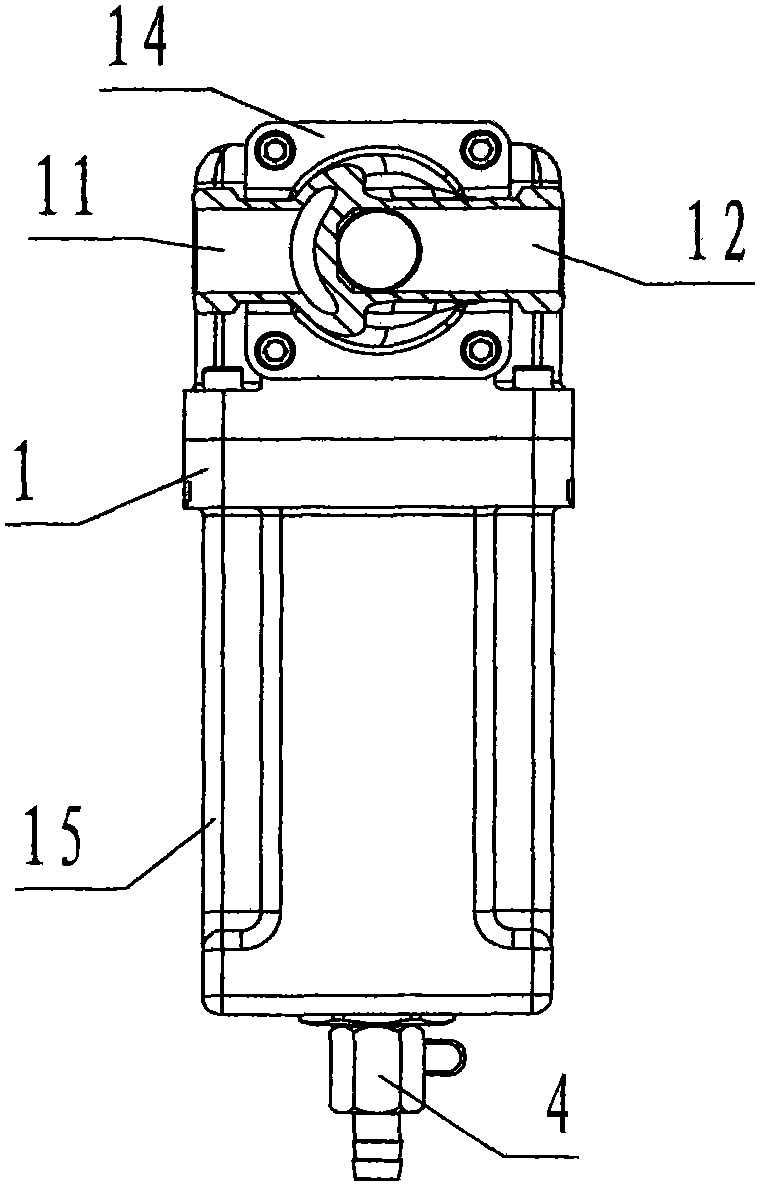 Integrated device for filtering pipelines, removing water hammer and preventing frost crack