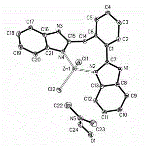 Benzimidazole zinc complex and preparation method thereof