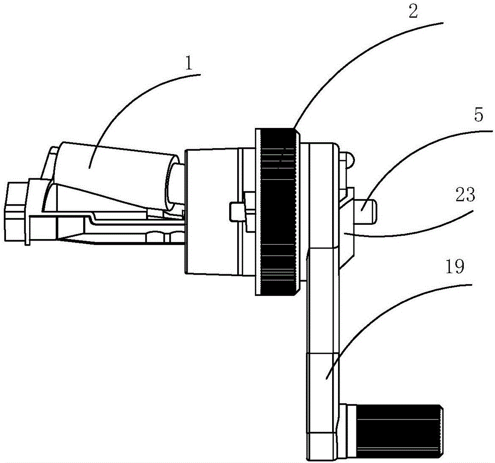 Gear type pencil tip thickness adjusting and broken core pushing-out integrated mechanism and pencil sharpener