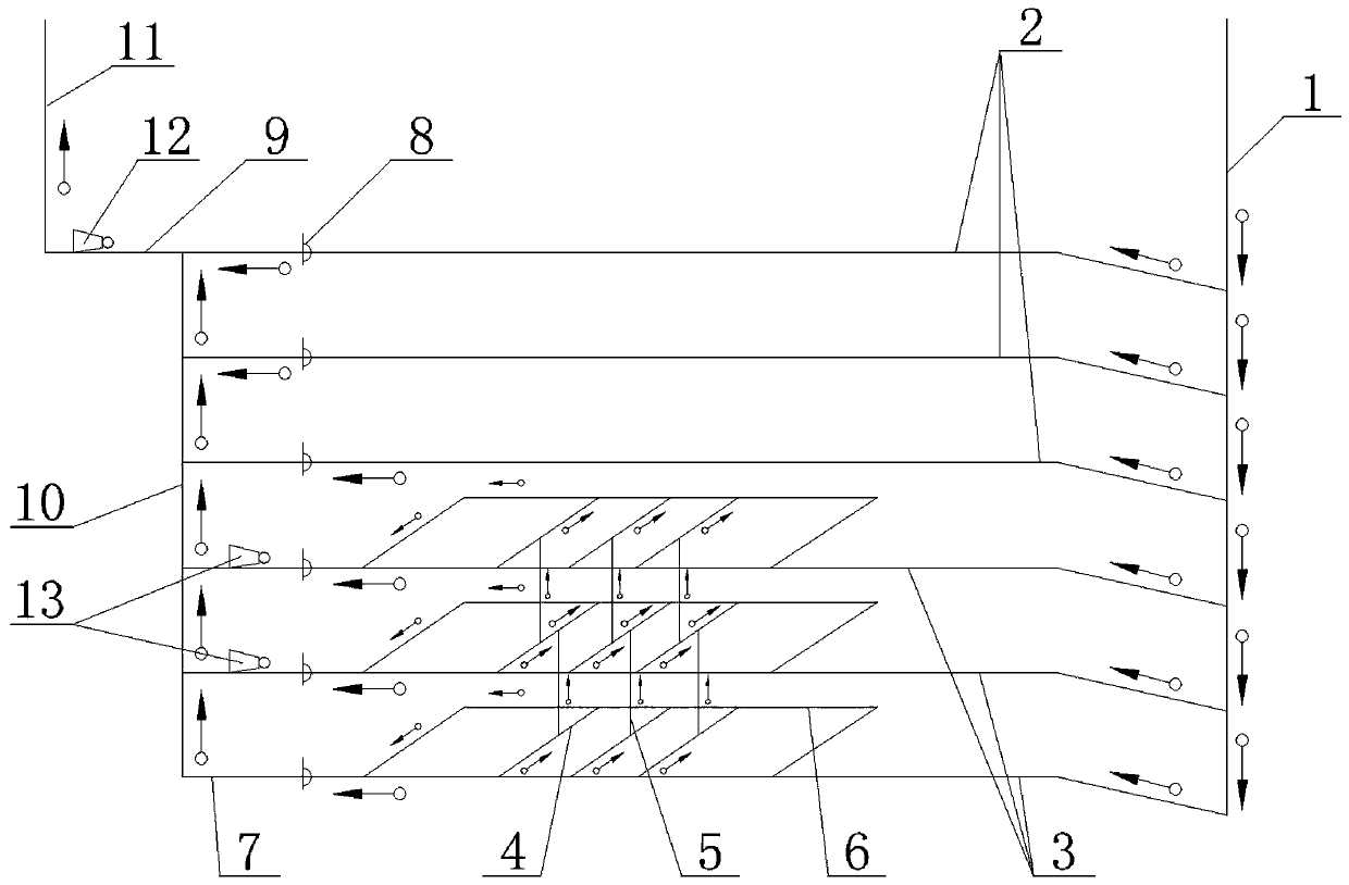 Method for automatically converting down-hole main and auxiliary machine ventilating system into multi-stage machine station ventilating system