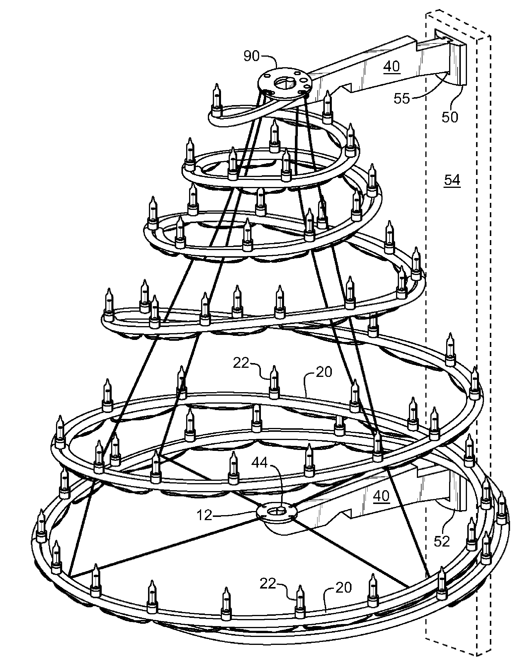 Simulated Christmas tree decoration