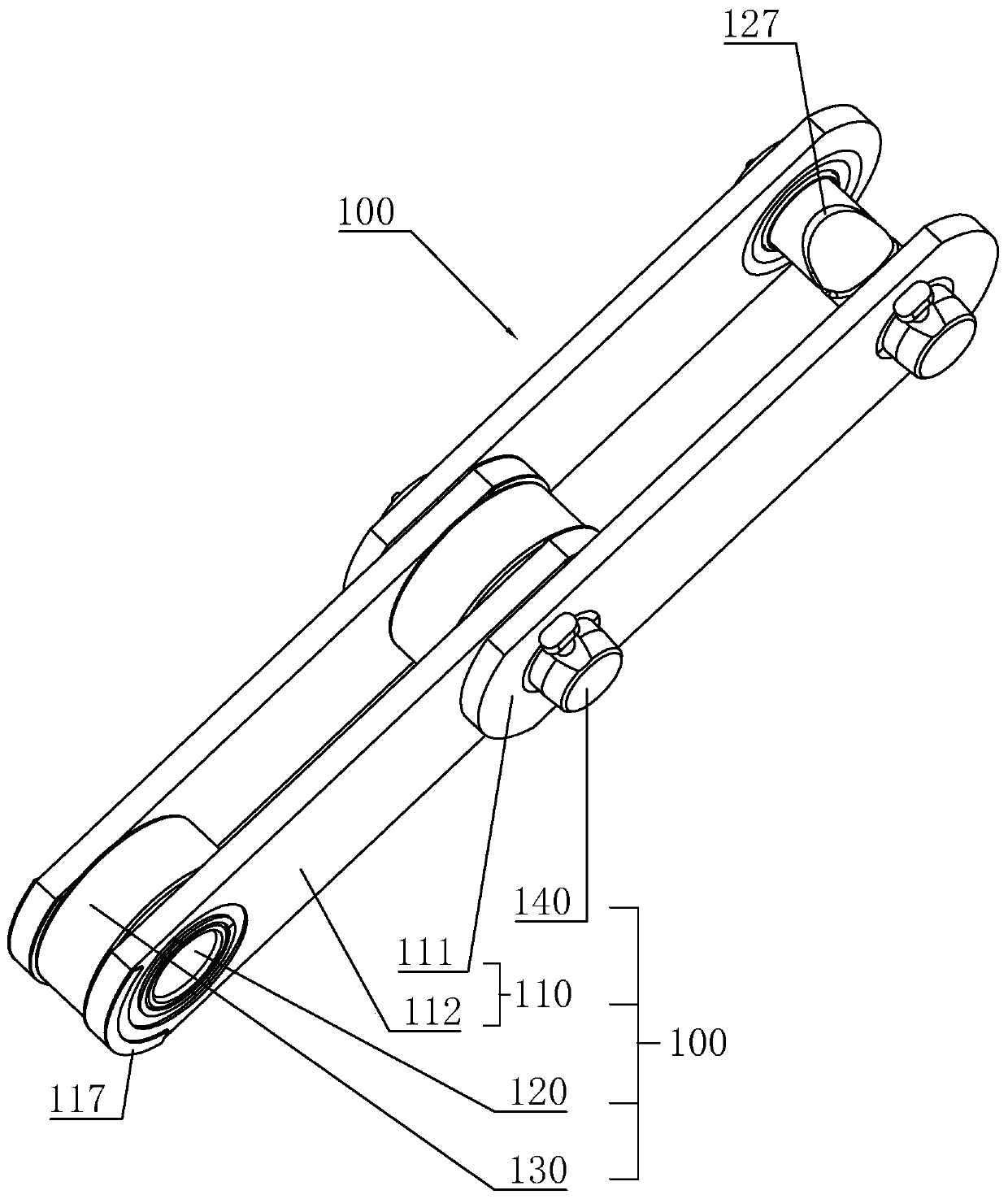 Convenient-to-disassemble durable industrial conveying chain