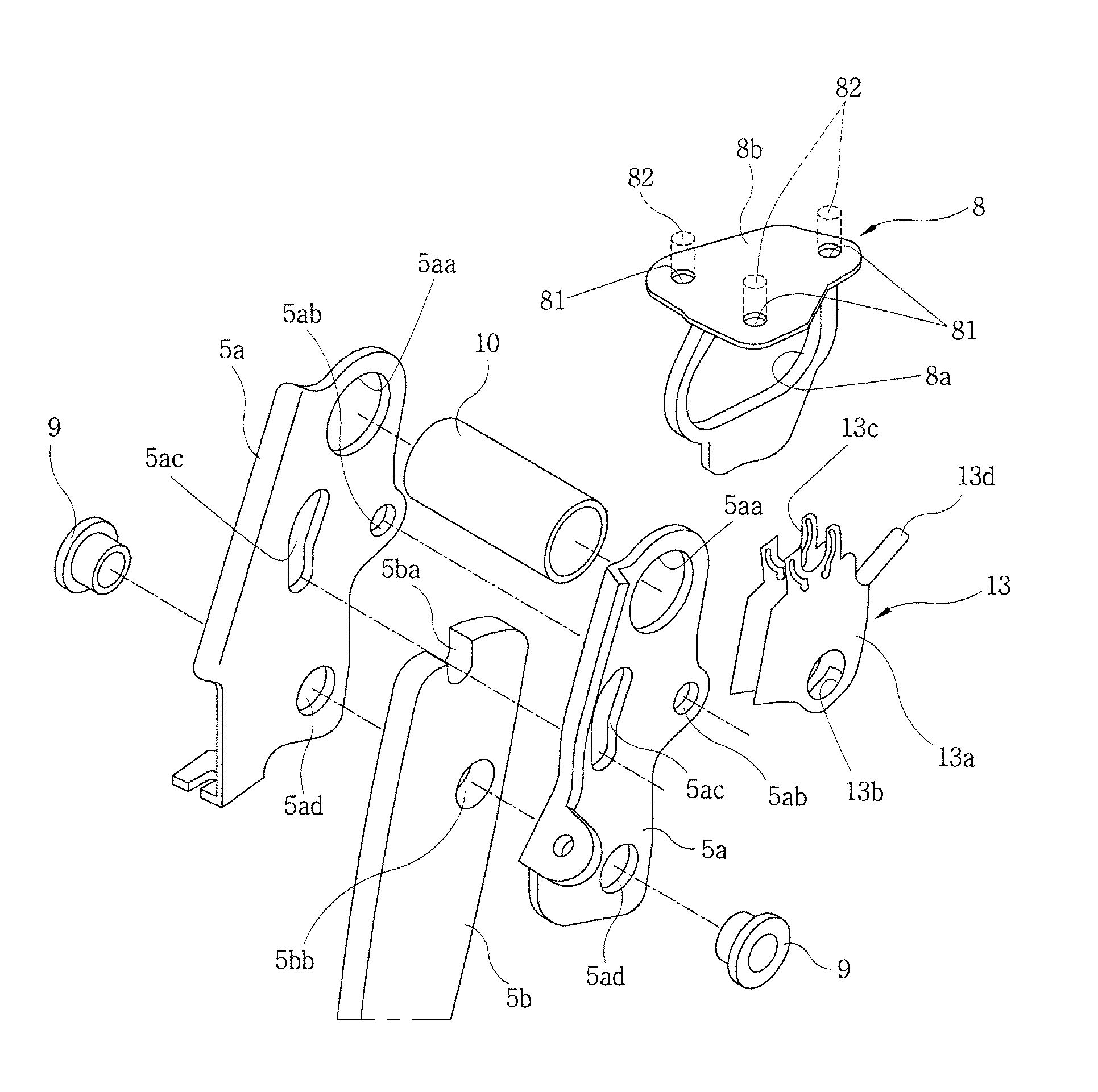 Shock absorbing device for brake pedals