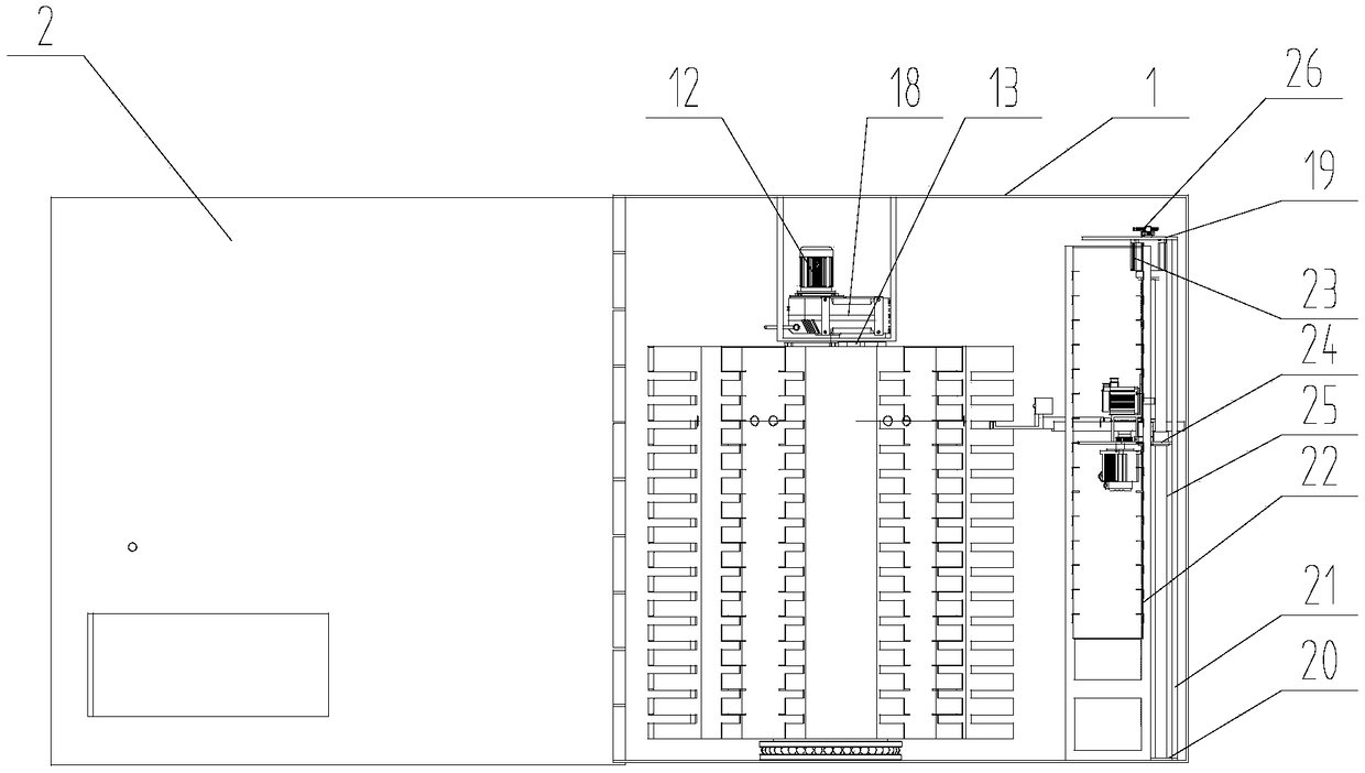 Boxed meal automatic vending device driven by utilizing sheave