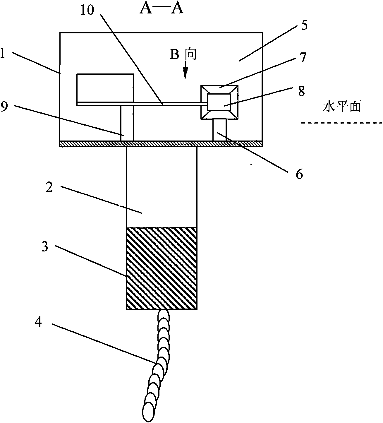 Water surface wave fluctuation energy recovery device