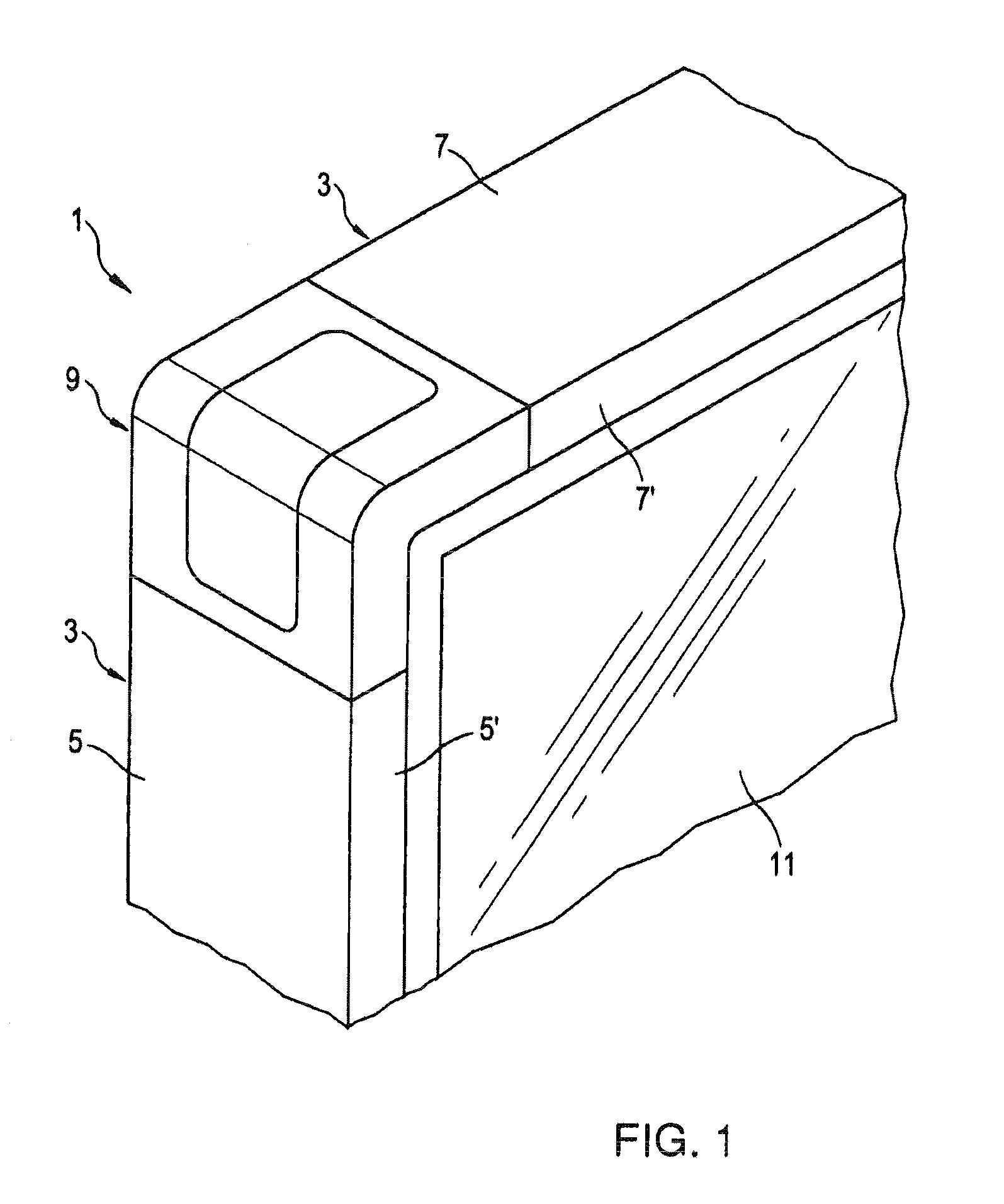 Item of wall-like standing furniture