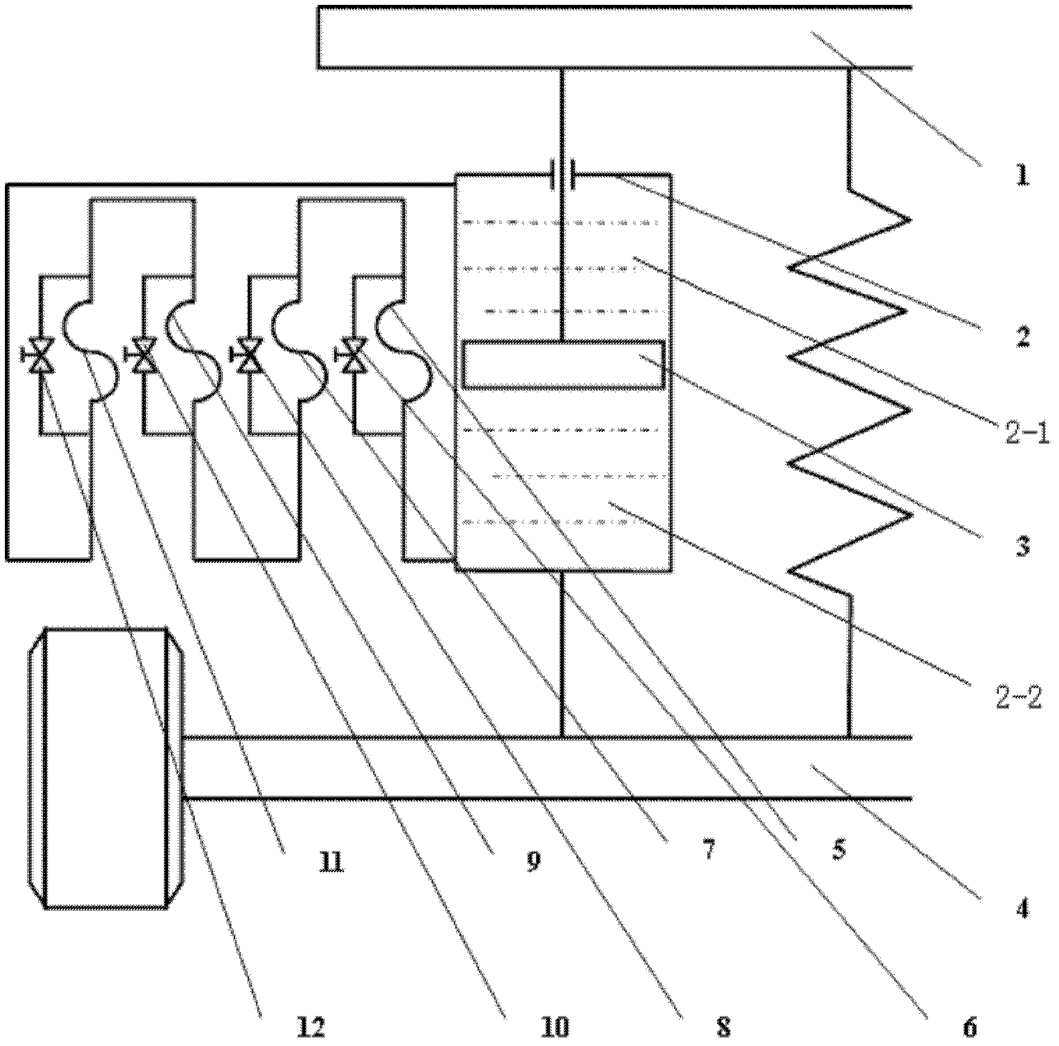 Automobile damper with variable damp of capillary tubes in serial connection