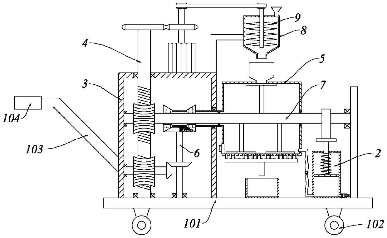 Drying device for resin waste recycling