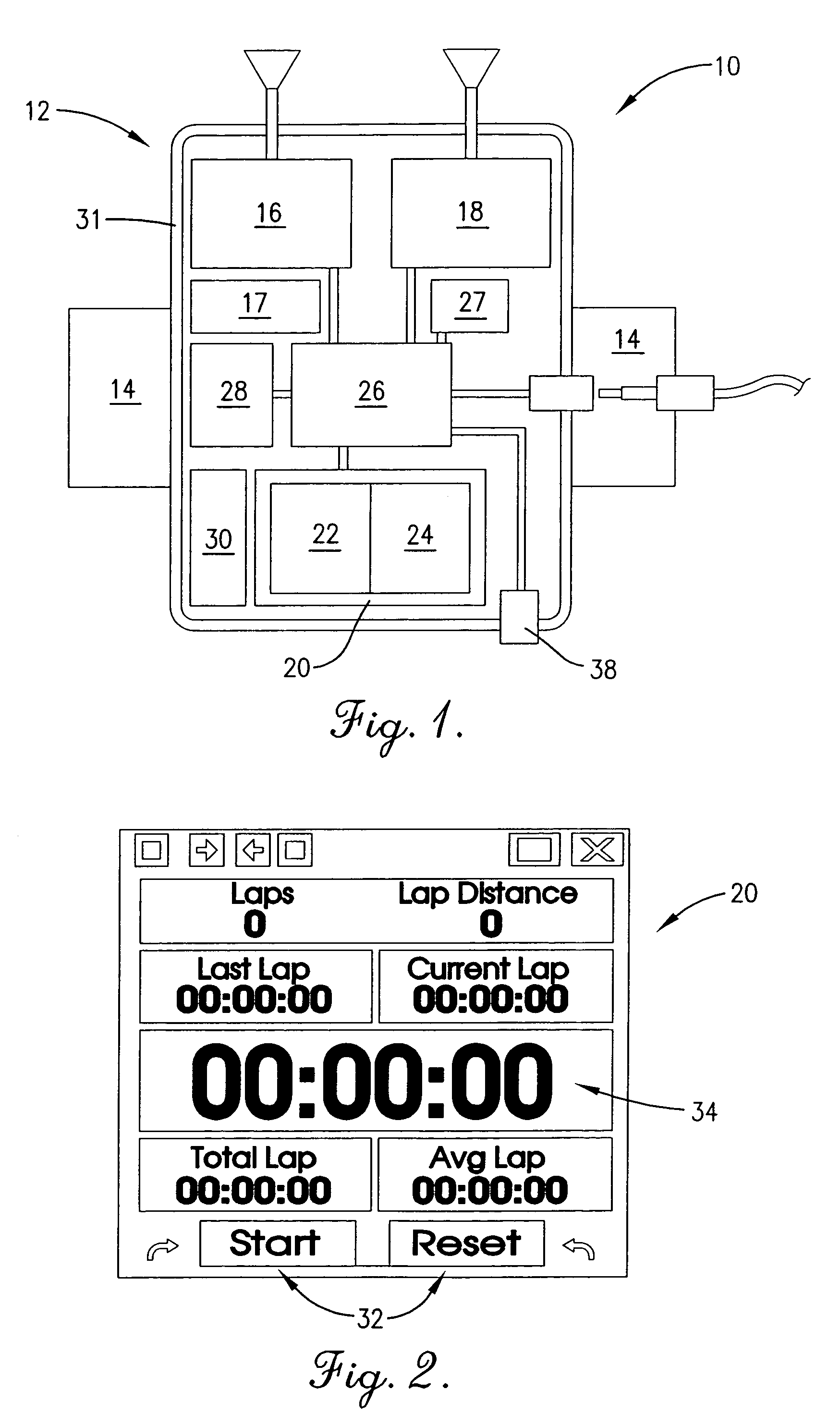 Portable apparatus with performance monitoring and audio entertainment features