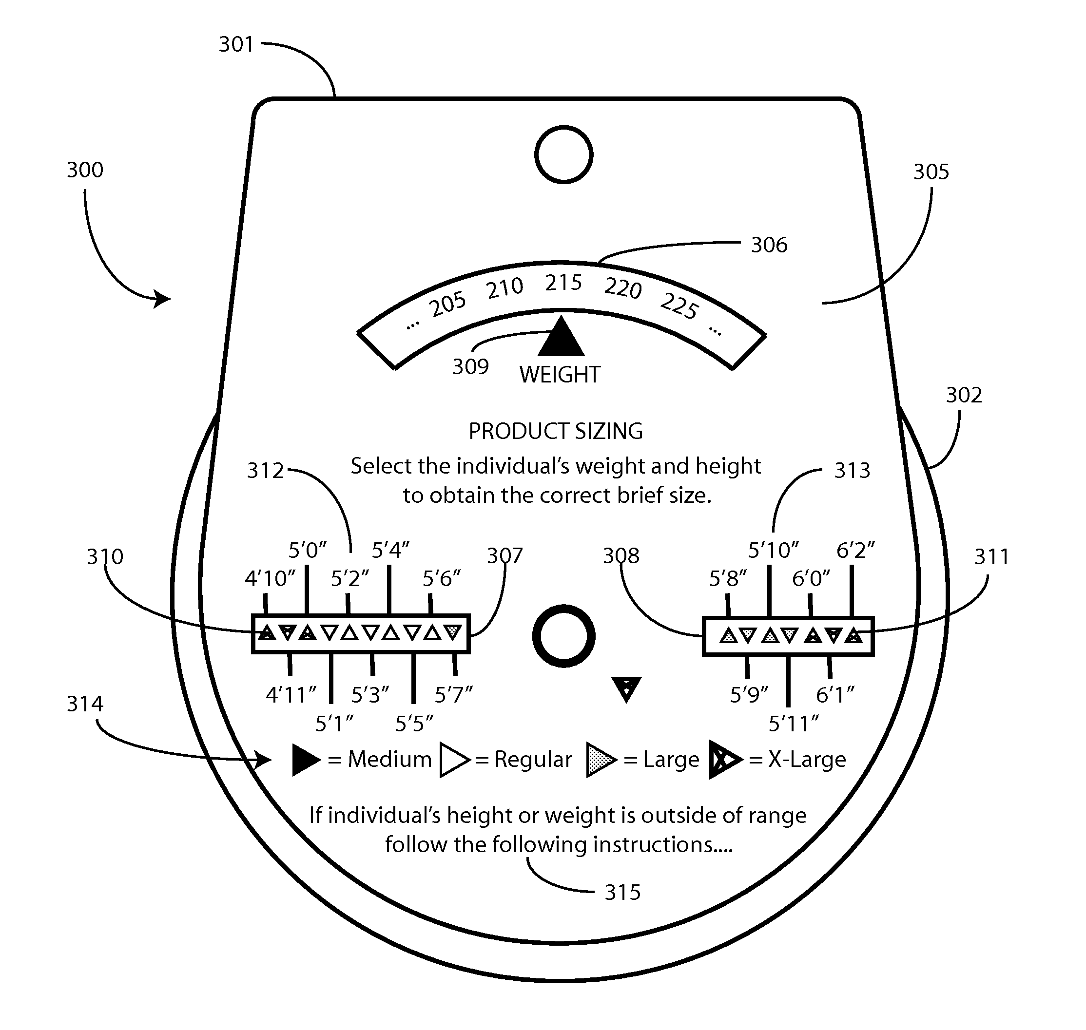 Sizing Wheel for Medical Undergarments