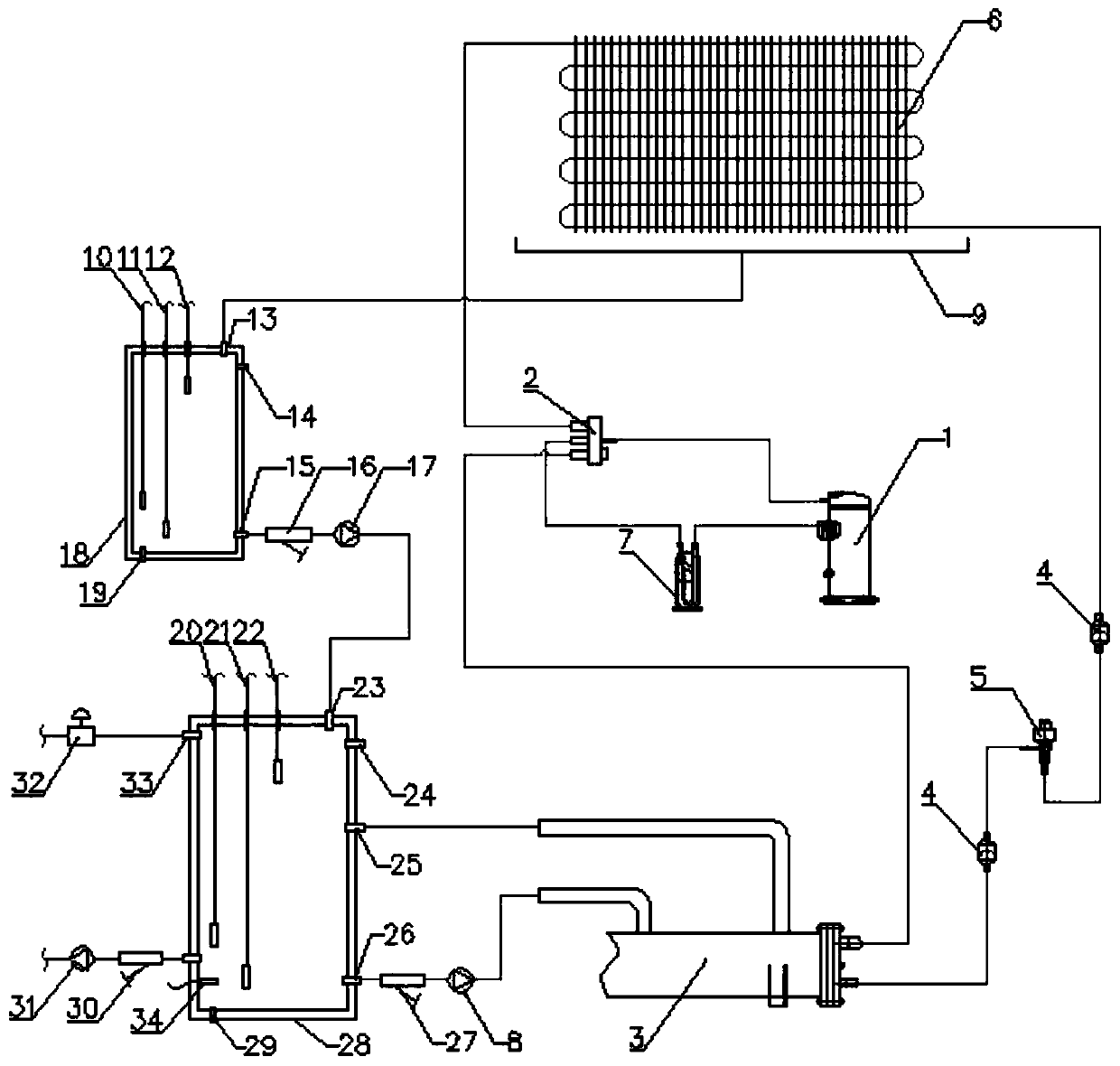 Heat pump condensate water recycling system and control method thereof