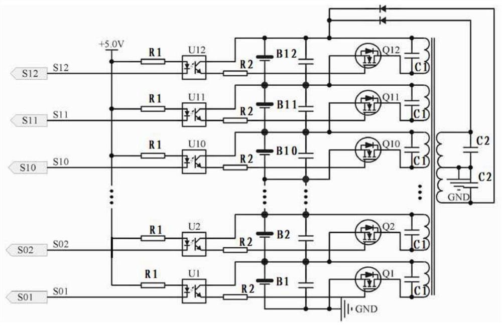 Equalization circuit for battery system, battery management system, and working machine