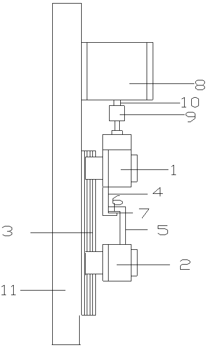 Direct pressure type pressure preparing device on electronic shaft printing machine