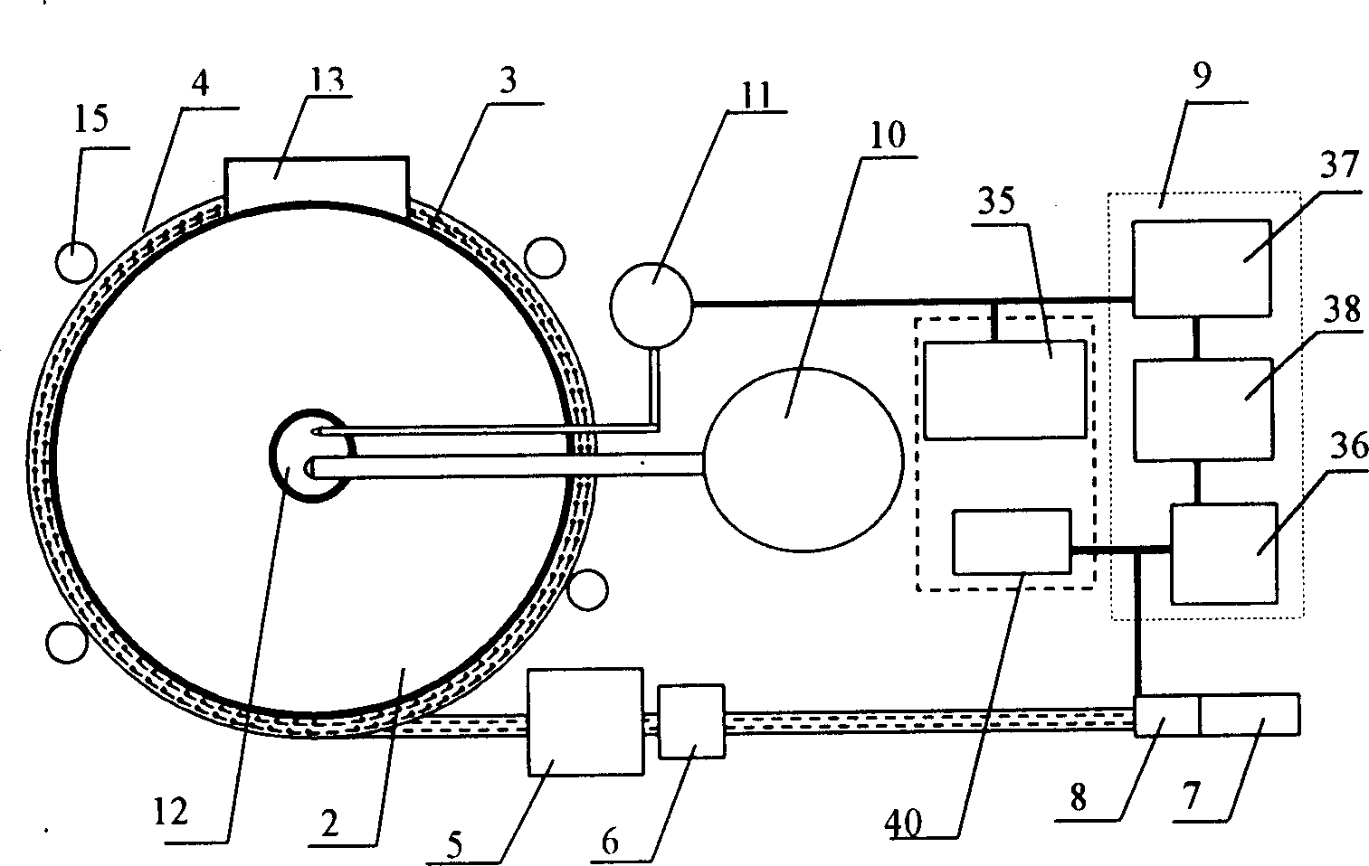 Directional drilling machine with continuous propelling wate jet flow