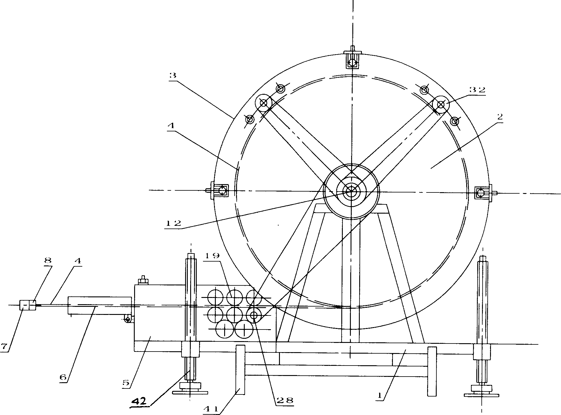 Directional drilling machine with continuous propelling wate jet flow