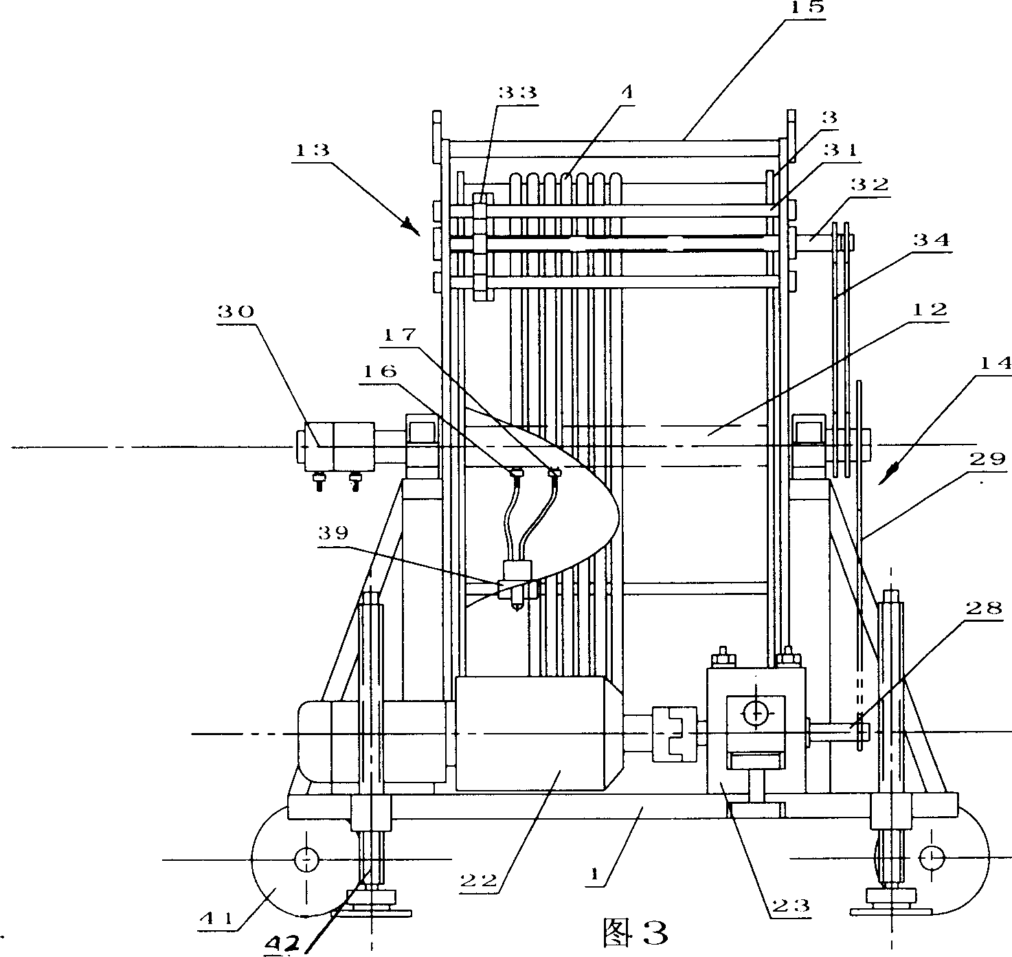 Directional drilling machine with continuous propelling wate jet flow