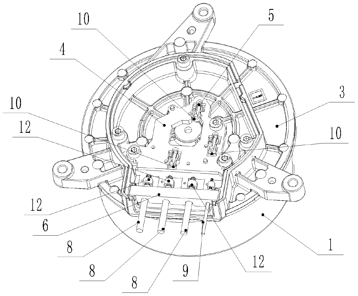 Motor main body of automobile cooling fan