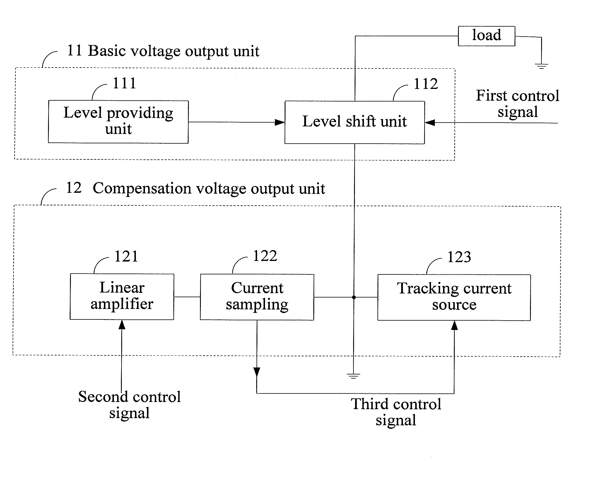 Tracking power supply, method for controlling power supply, and communication apparatus