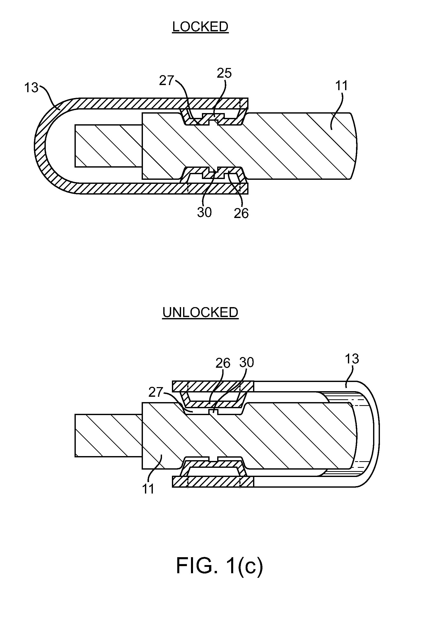 Universal serial bus (USB) flash drive with swivel cap functionalities with two locking positions