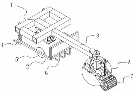 Ditching and soil crushing device of cultivator