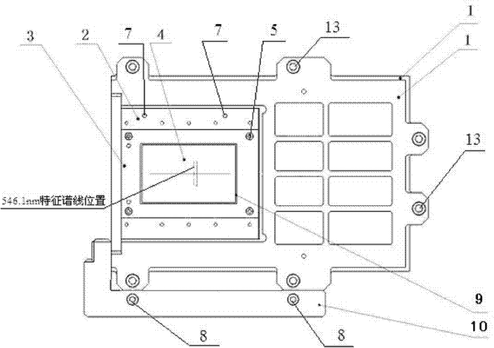 Spectral surface resetting device of hyperspectral imager