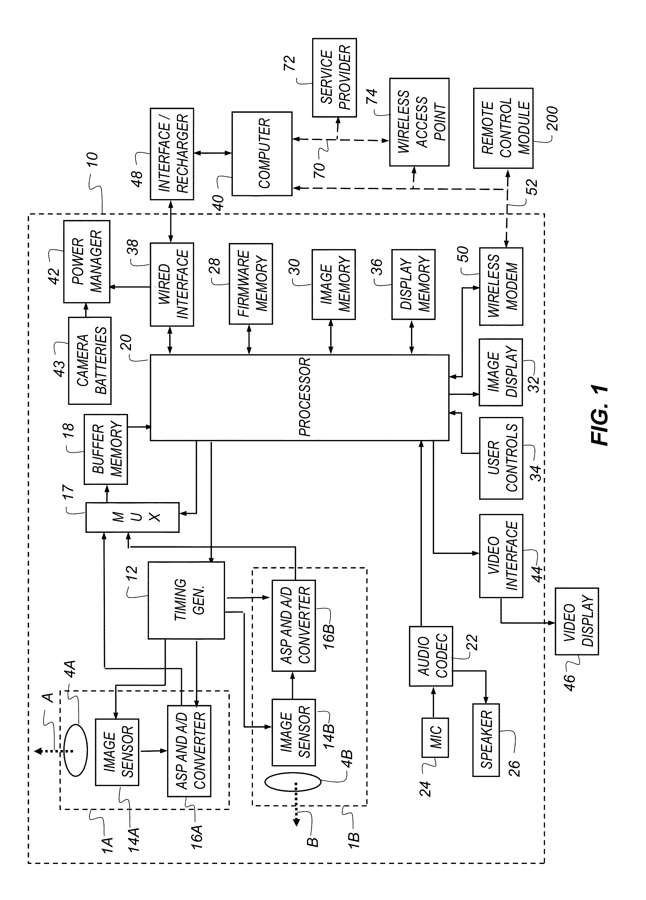 Digital camera having low power capture mode