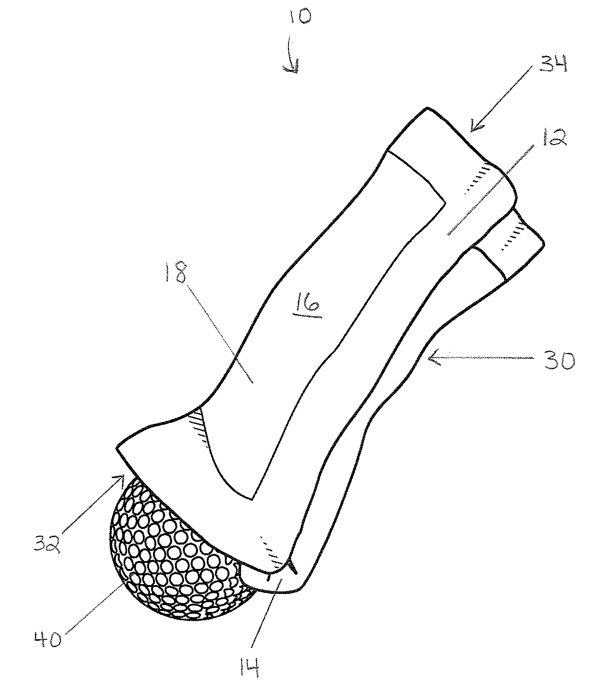 Portable cleaning device for golf equipment and method therefor