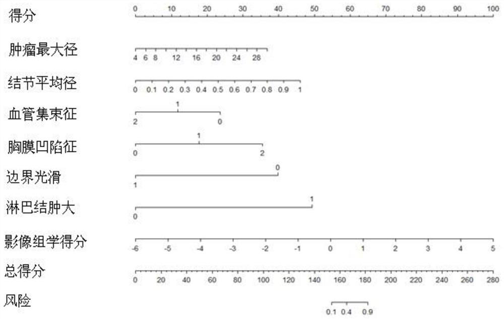 Non-small cell lung cancer risk prediction method based on machine learning