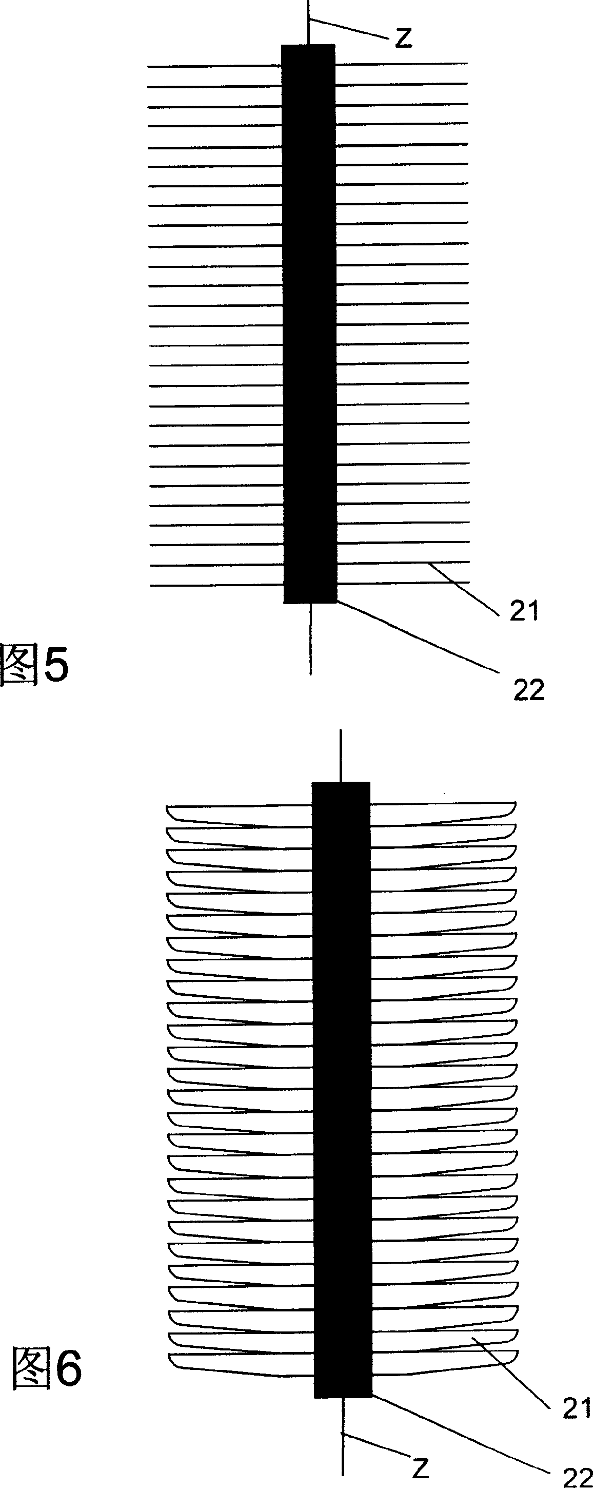 Thin plate combined type photocatalyst carrier structure