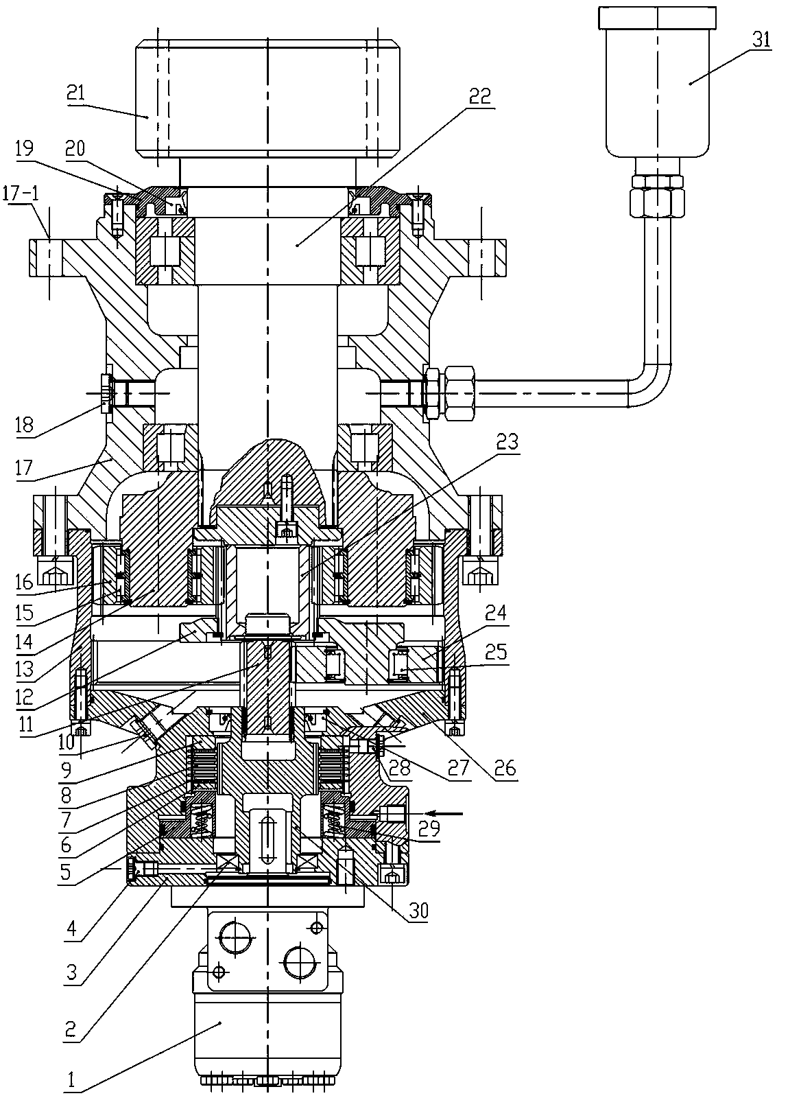 Inversed rotating reductor