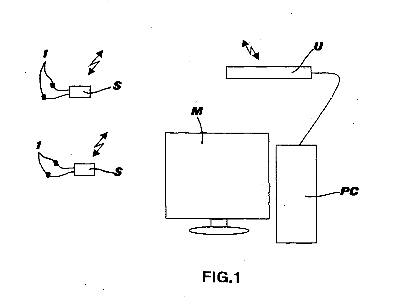 Electromyograph for the detection of electromyographic signals on moving subjects