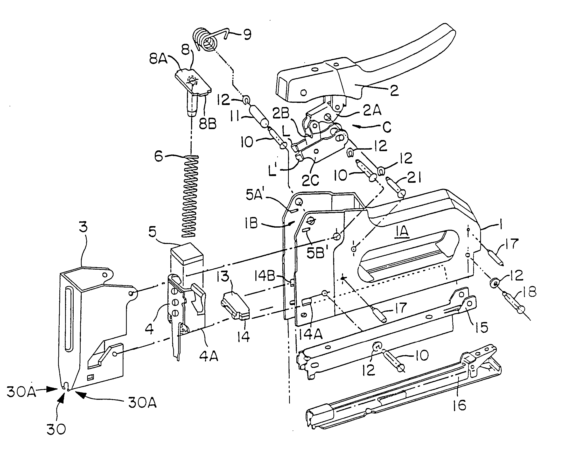 Fastening tool with modified driver travel path