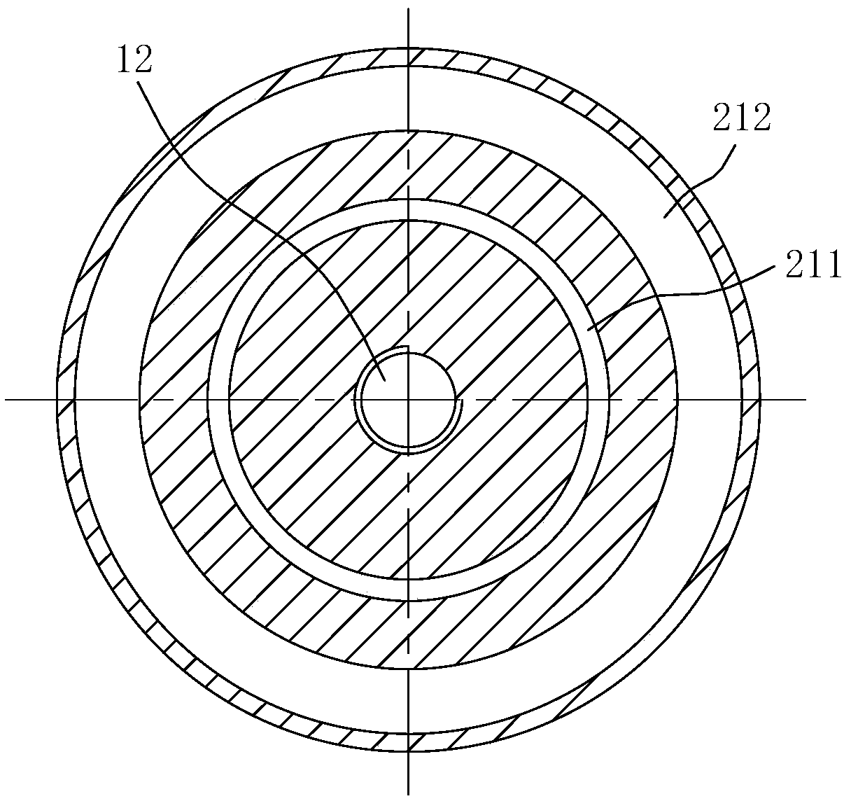 Transducer with large-size flange