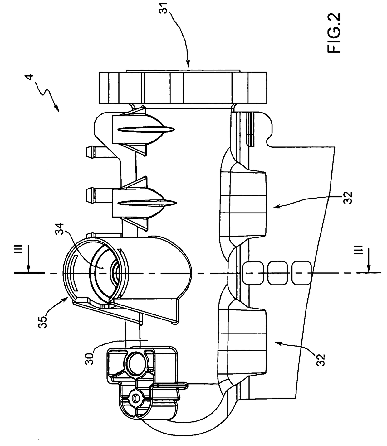 Intake manifold with integrated canister circuit for a supercharged internal combustion engine