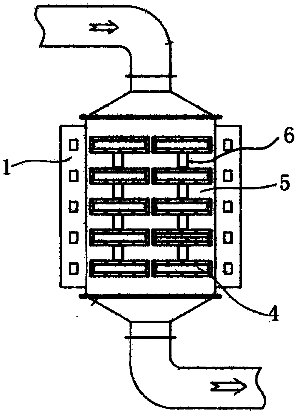 Low-temperature plasma exhaust gas purification device