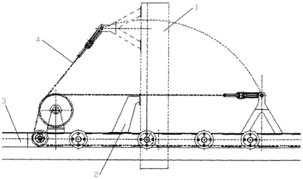 Vertical in-place supporting frame for preventing fuel basket from shaking and fuel conveying device