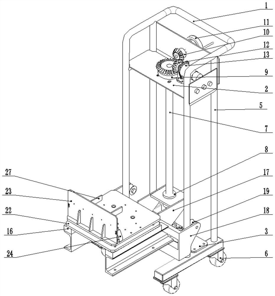 Special lift truck for rheological installation of 12 kV switch cabinet