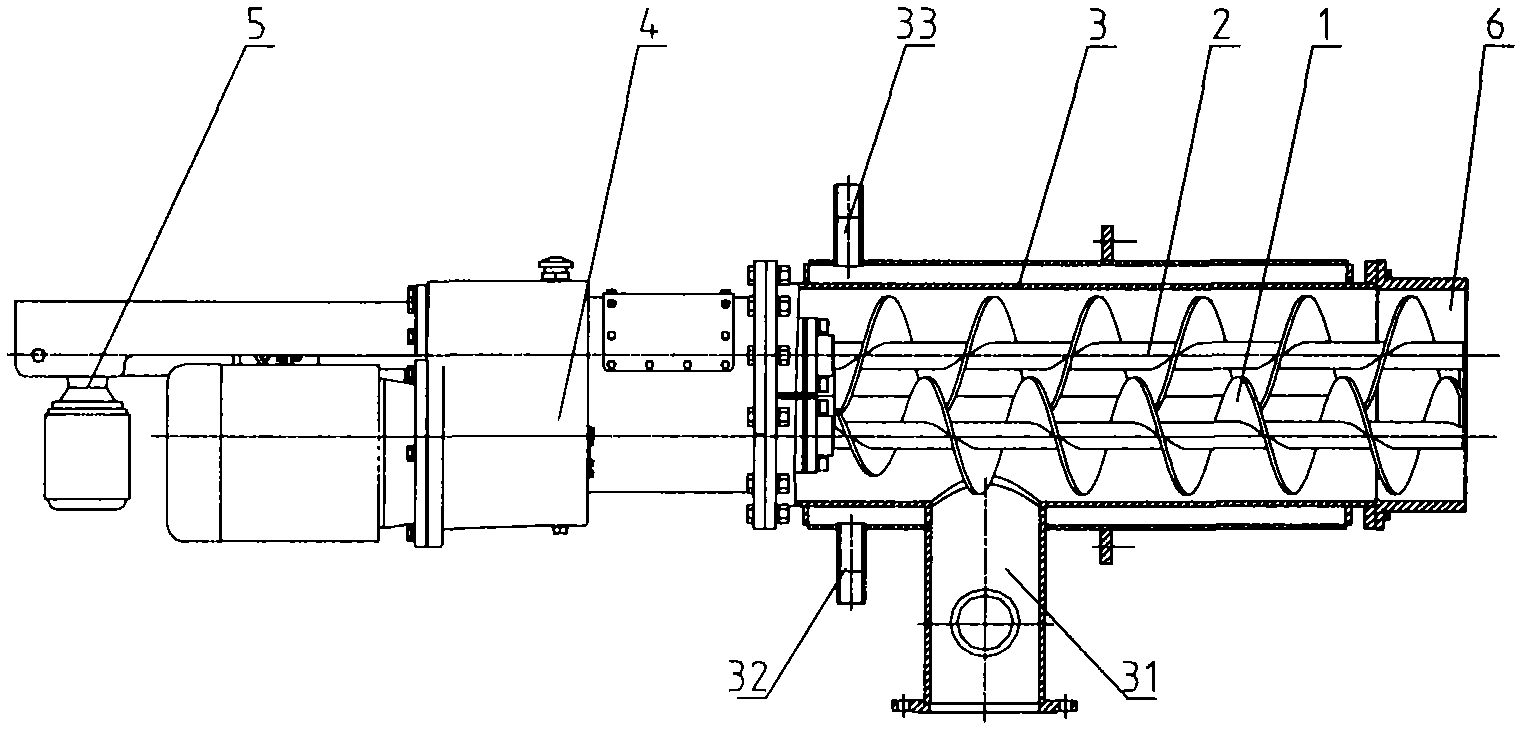 Double-helix coal slime feeder