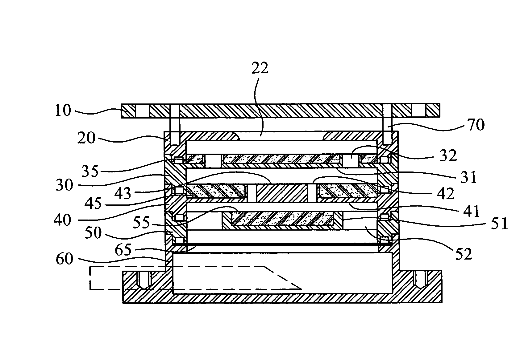 Three-stage dust sampler