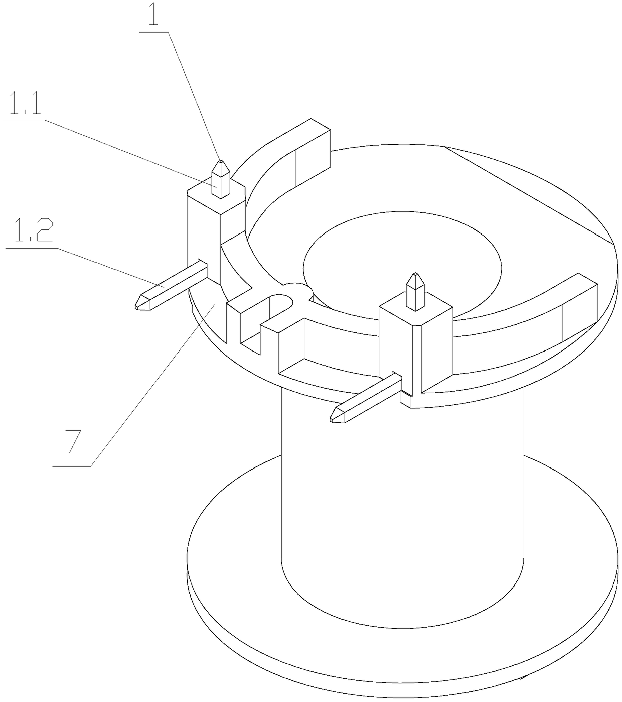 Coil framework and binding post connecting structure and mounting method thereof