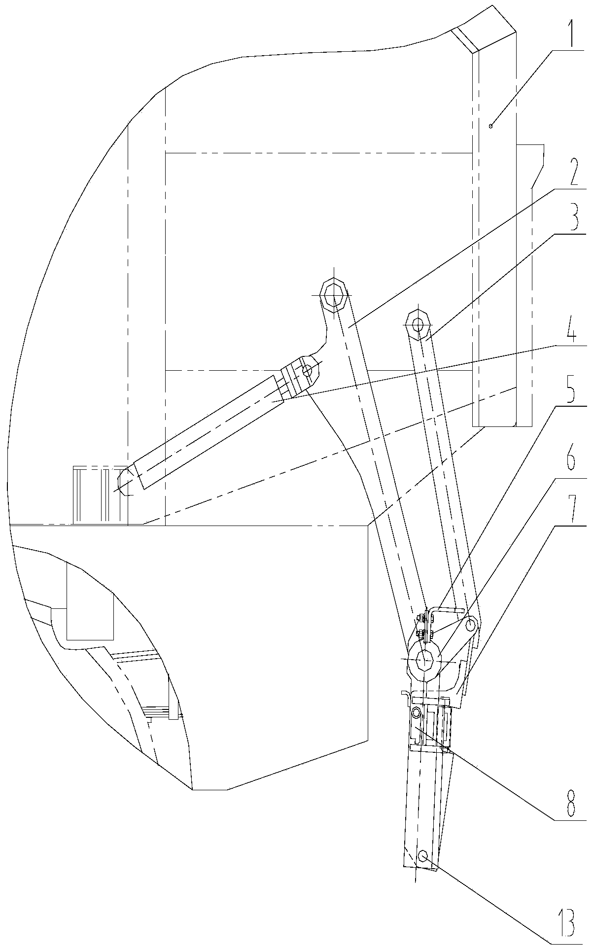 Garbage truck loading mechanism and garbage truck